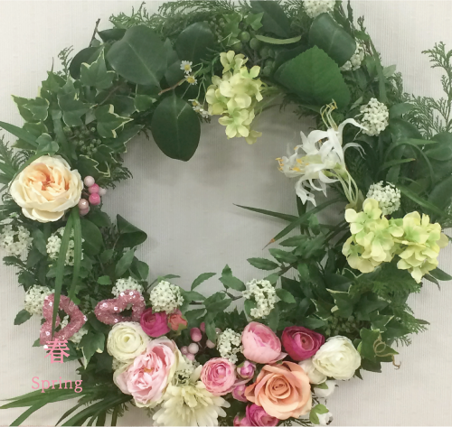 ラナンキュラスのアーティシャルフラワーで春らしく